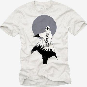MAKAYA Shirt 'Ninja' in Weiß: Vorderseite