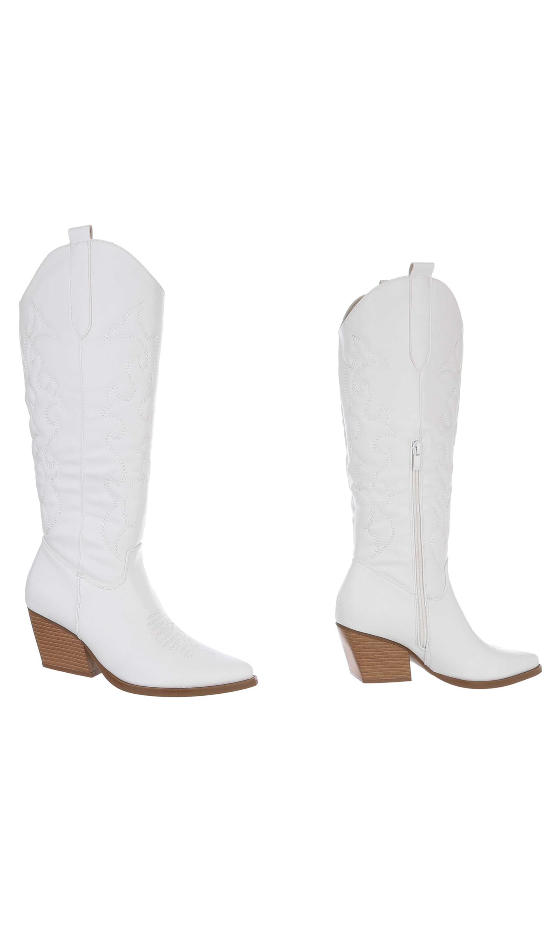Ital-Design Cowboy Boots in White