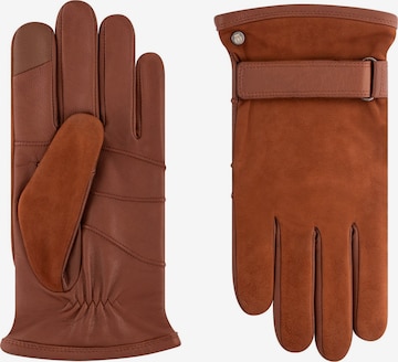 Roeckl Vingerhandschoenen 'Bregenz' in Bruin: voorkant