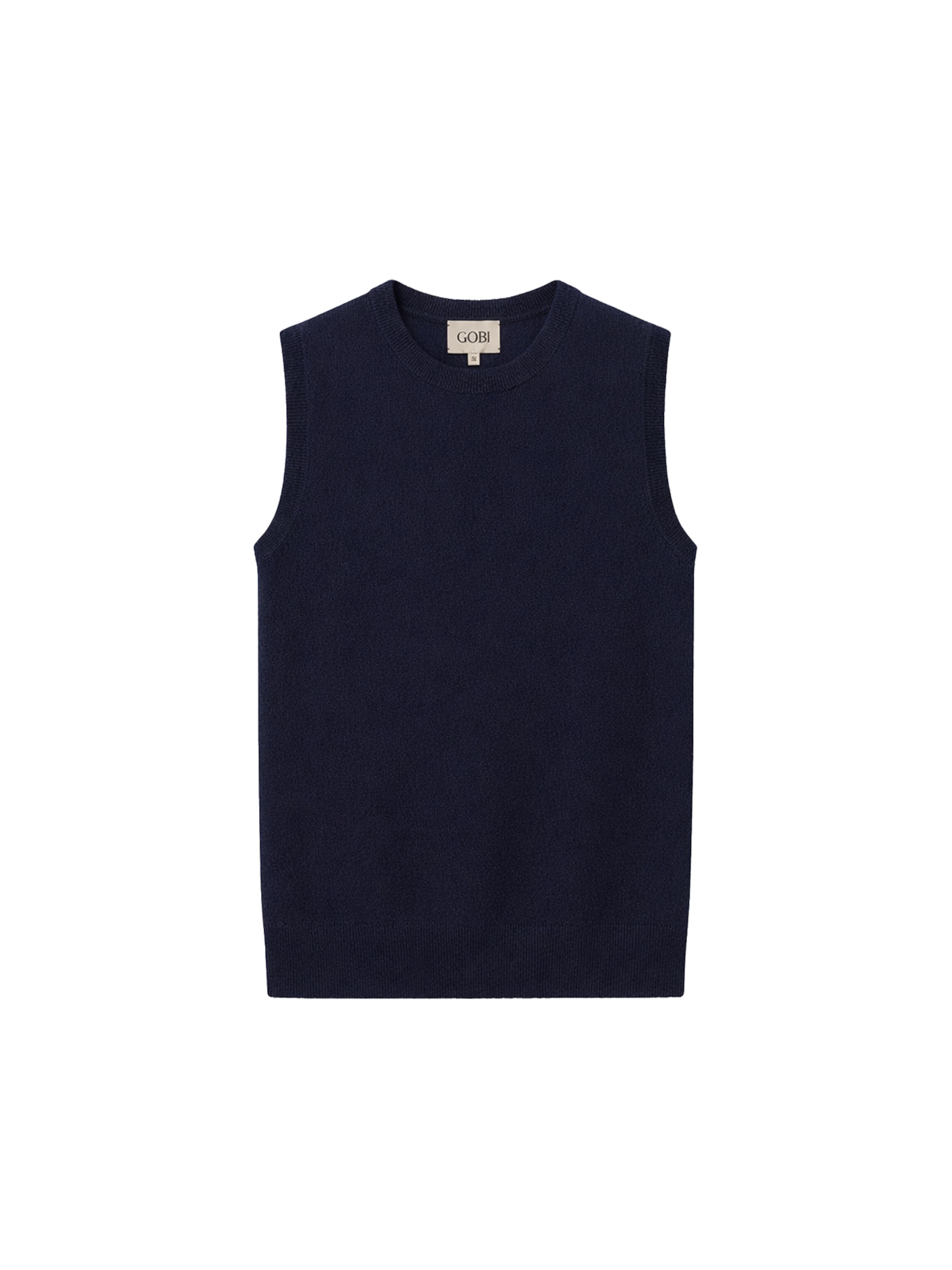GOBI Cashmere Knitted vest 'Women's Essential Cashmere Crewneck Vest' in Navy, Item view