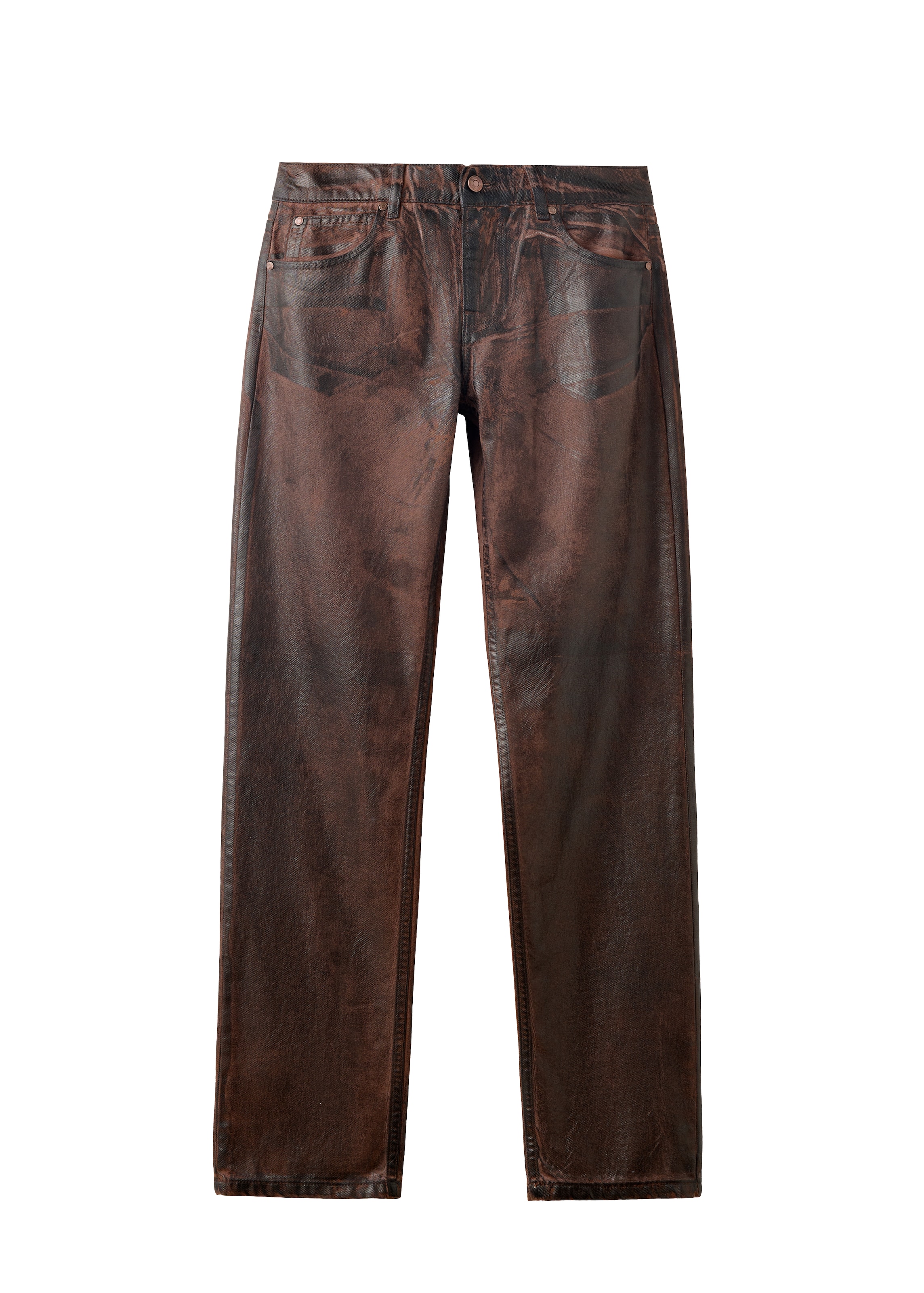 MANGO Regular Jeans 'NEUS' in Brown: front