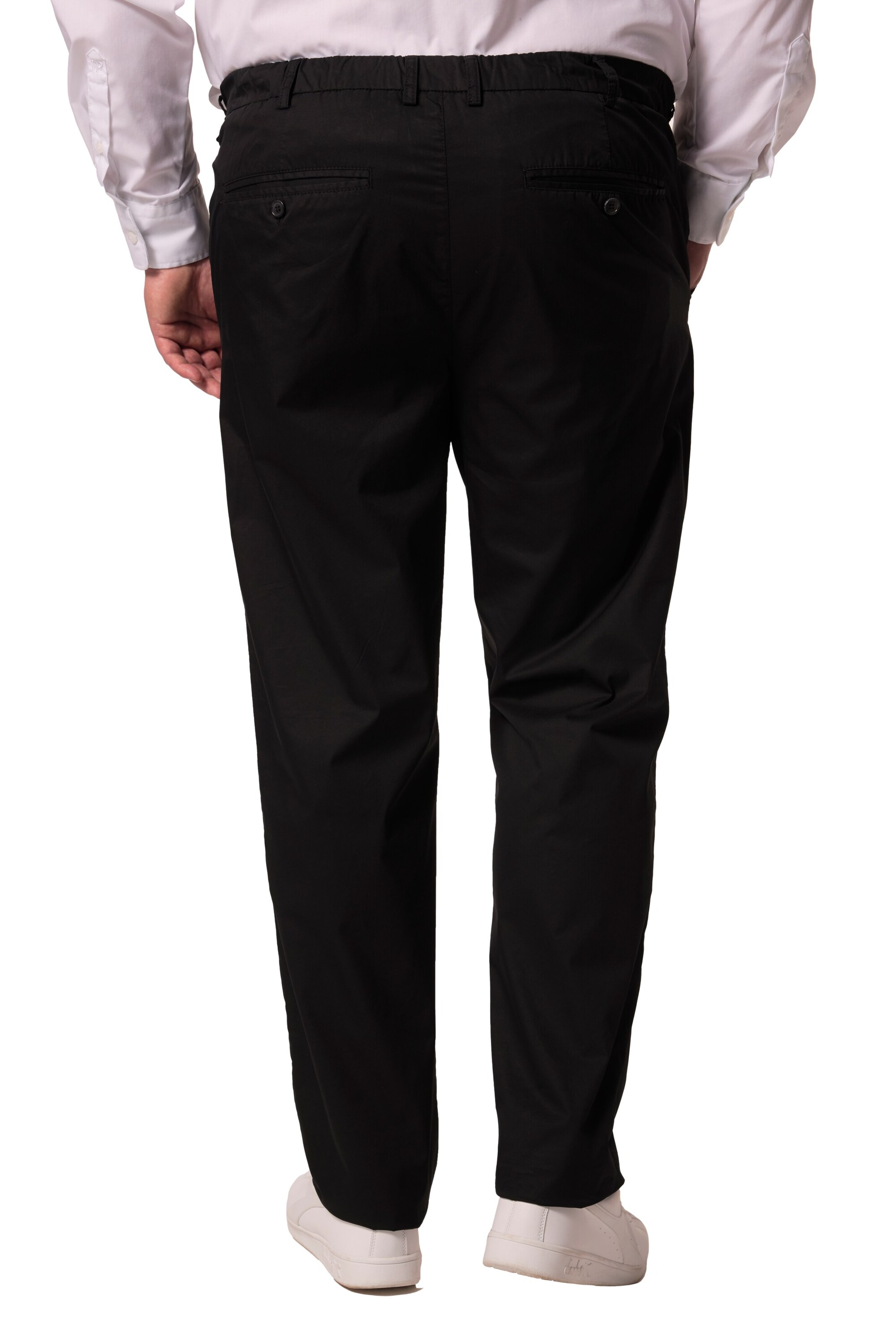 Men Plus Regular Broek in Zwart