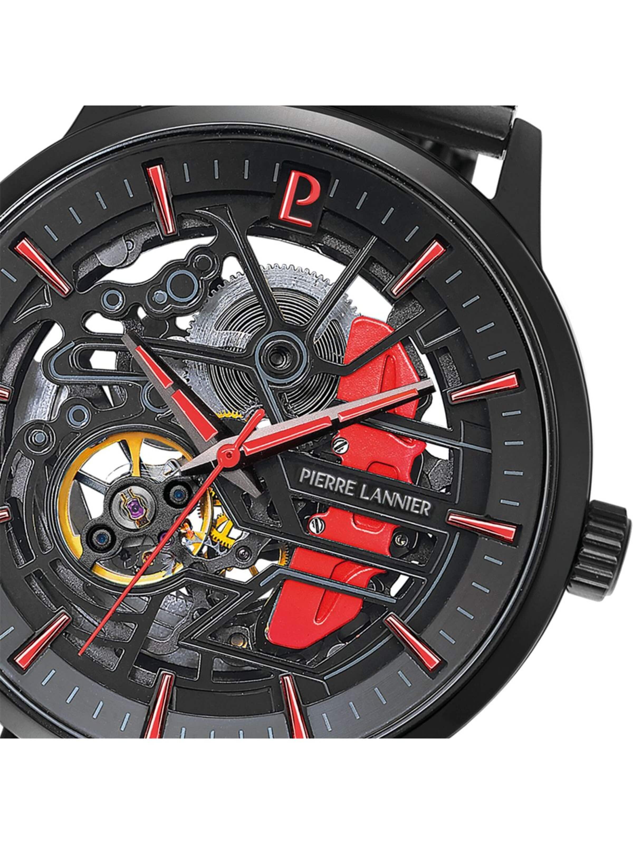 Pierre Lannier Analoguhr 'Pierre Lannier - Automatic watch Paddock - Automatic watch movement - Watch case width: 43 mm'‌‌‌‌‌‌‌‌‌‌ in Schwarz