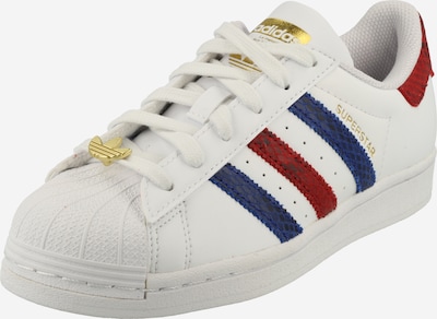 ADIDAS ORIGINALS Sneaker low 'Superstar' i mørkeblå / gul / mørkerød / hvid, Produktvisning