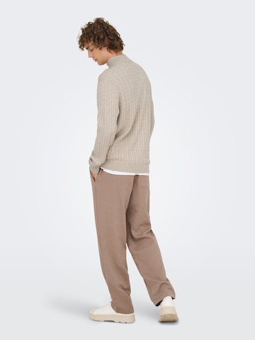 Only & Sons Pullover 'ONSLoui' i beige
