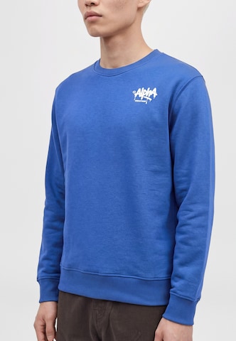 ALPHA INDUSTRIES Sweatshirt i blå