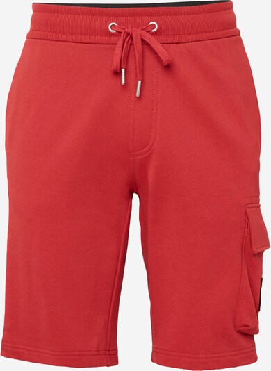 Calvin Klein Jeans Pantalon cargo en gris / rouge sang / noir / blanc, Vue avec produit