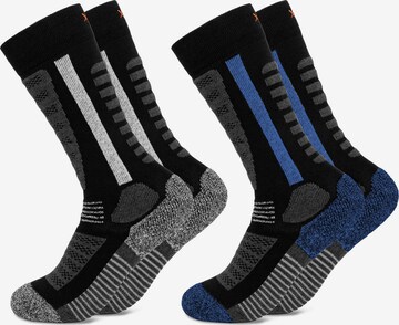 Chaussettes de sport 'Ski Charlie' Occulto en noir : devant