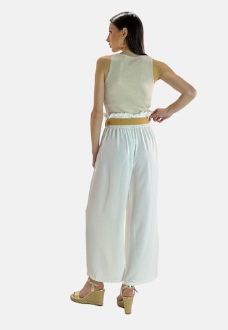 Wide leg Pantaloni di Elara in bianco