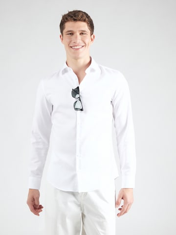 Coupe slim Chemise business SEIDENSTICKER en blanc : devant