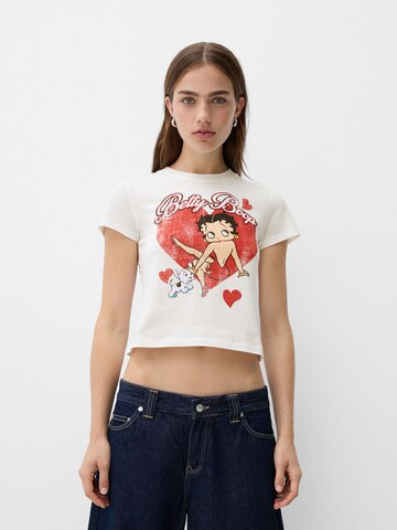 Bershka Shirt in White: front
