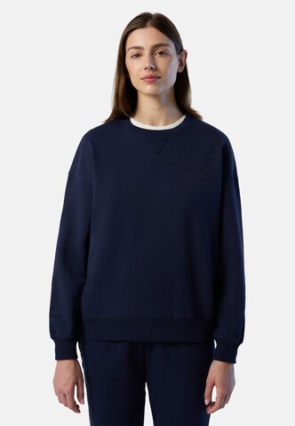 North Sails Sweatshirt in Blauw: voorkant