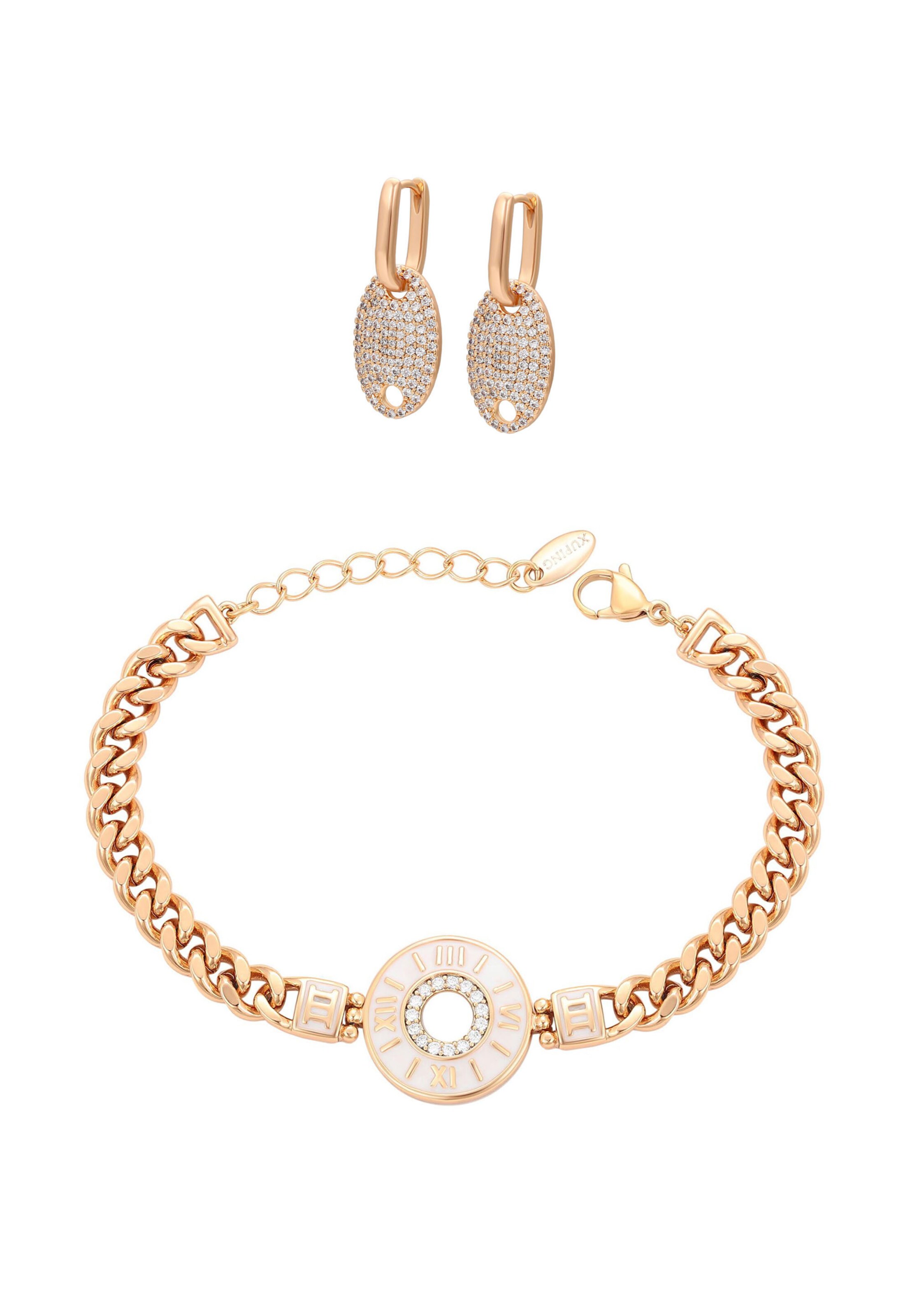 faina - Conjunto de joyería en oro: frente
