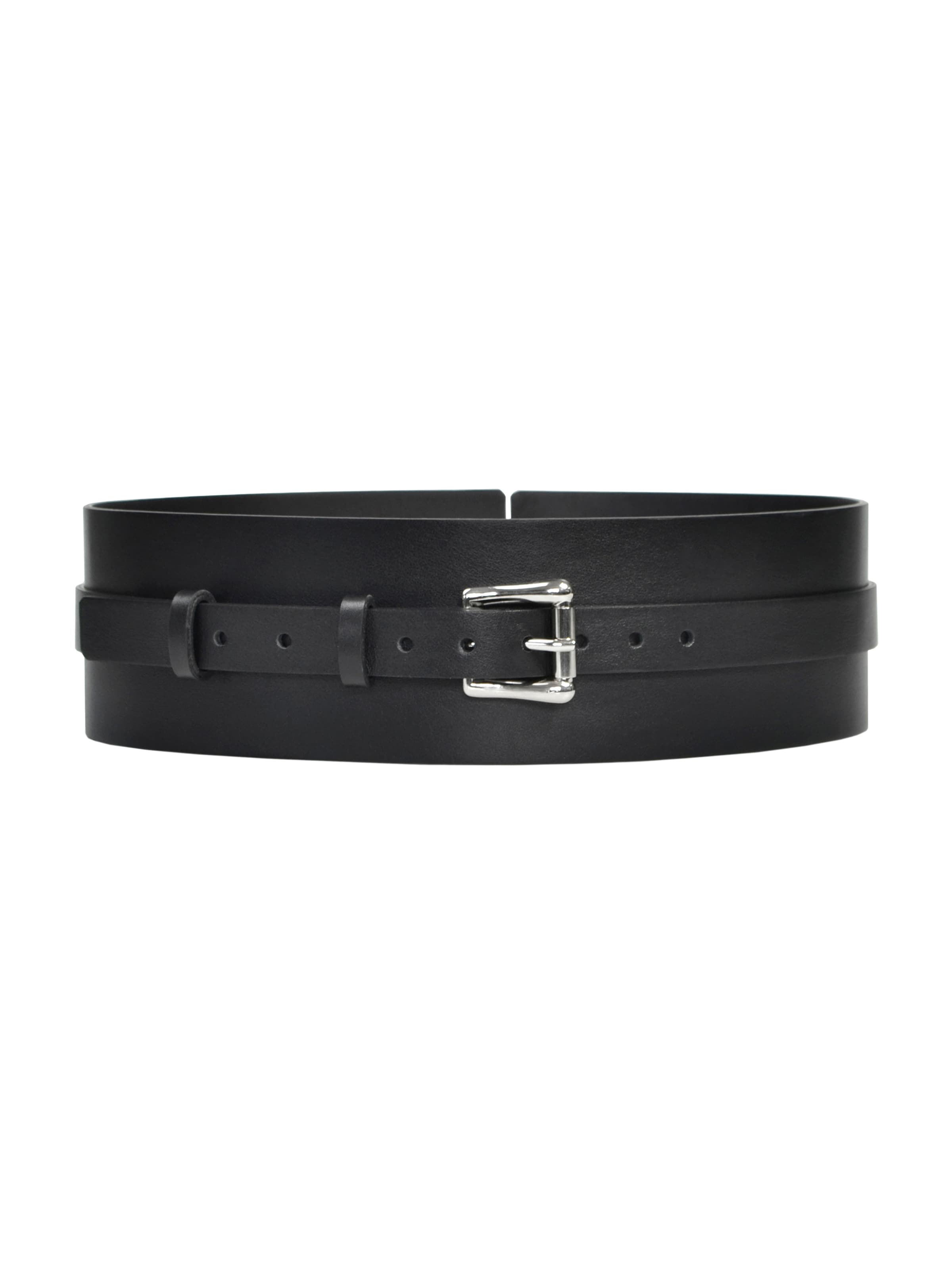 Haute Cuir Belt 'Athea' in Black: front