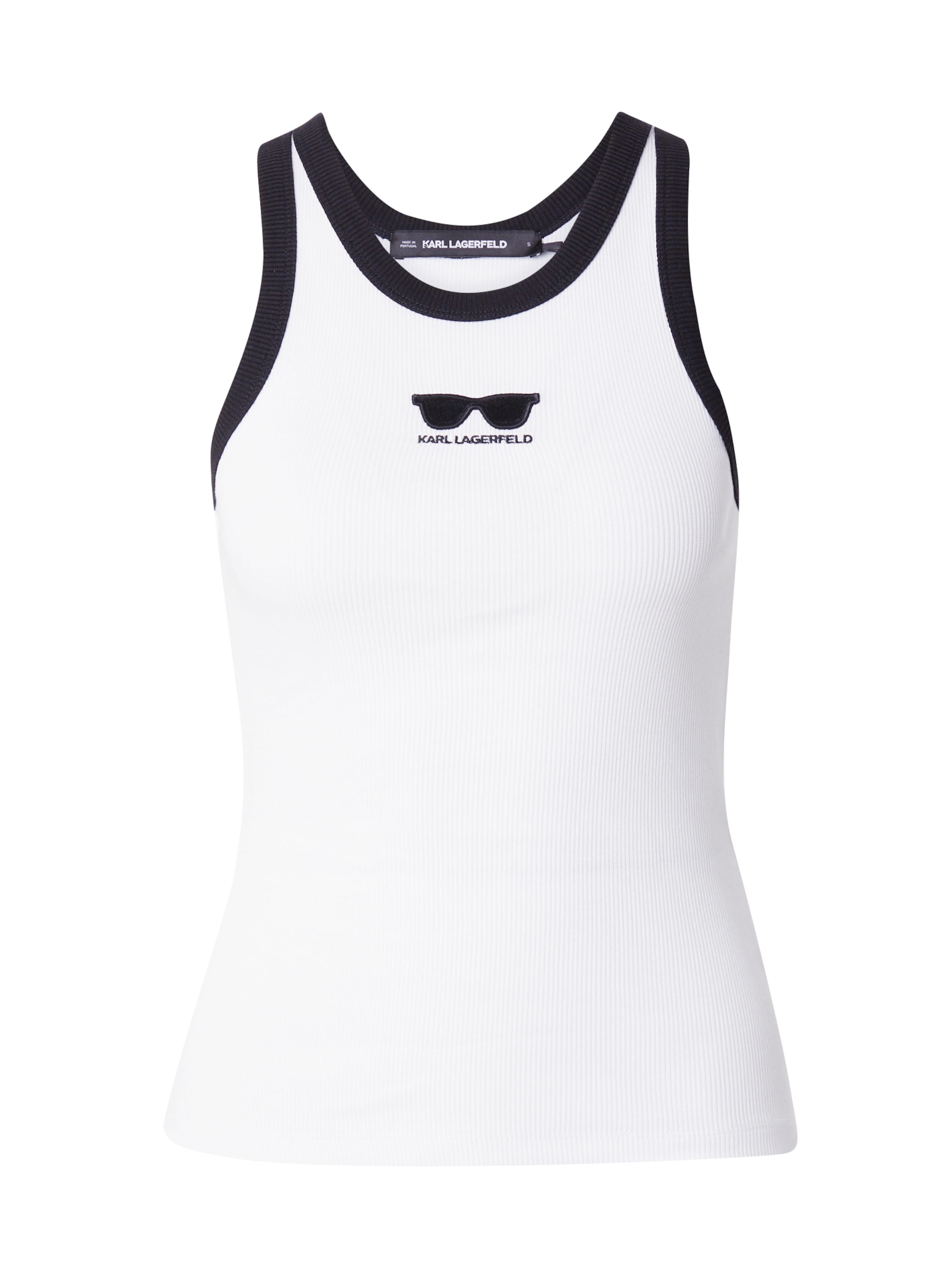 Karl Lagerfeld Τοπ σε λευκό: μπροστά