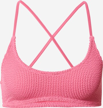 WEEKDAY Bustier Bikinitop 'Sun' in Roze: voorkant