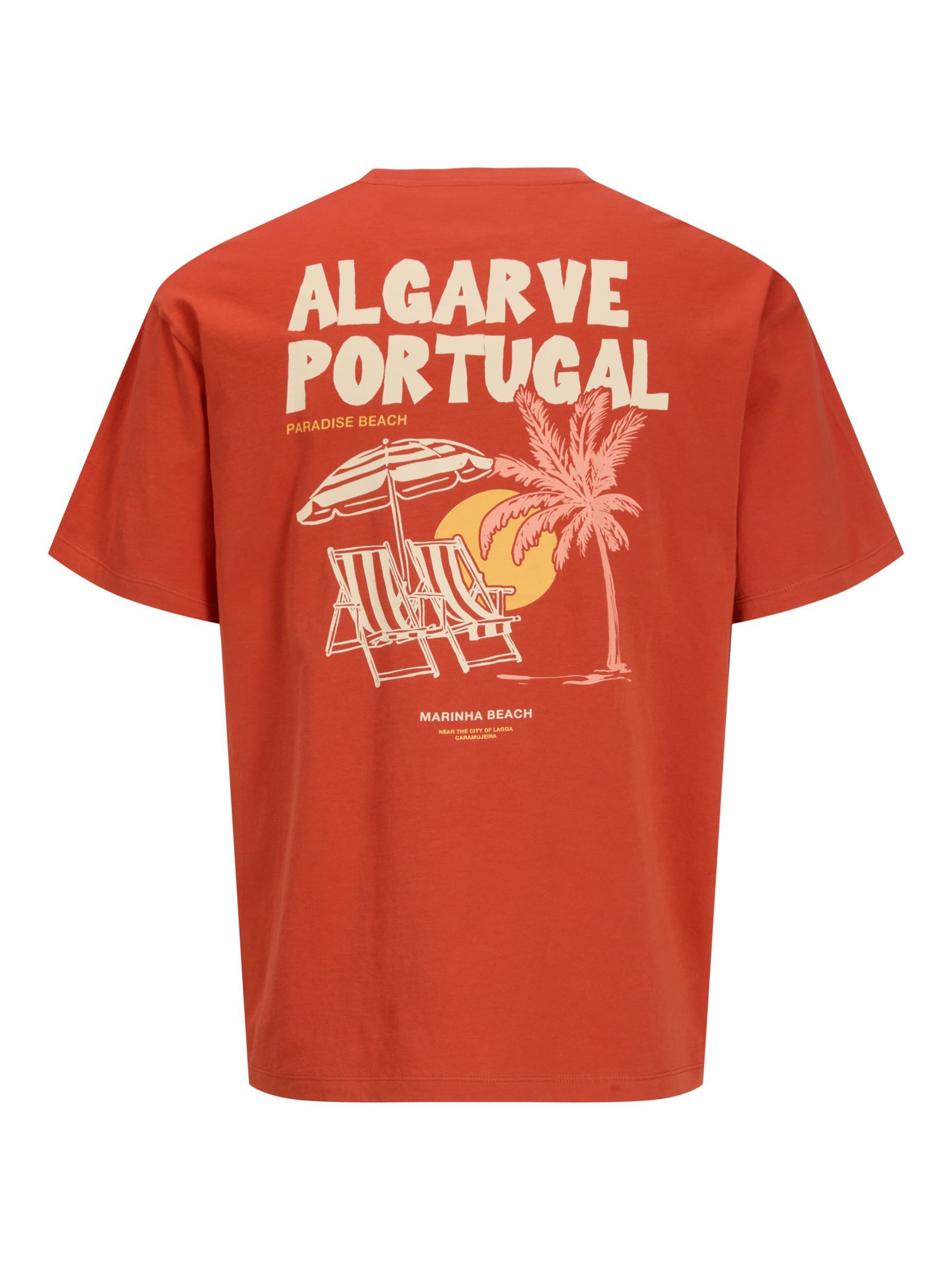 JACK & JONES T-Shirt in Orange