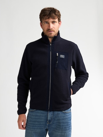Petrol Industries Fleece Jacket in Blue: front