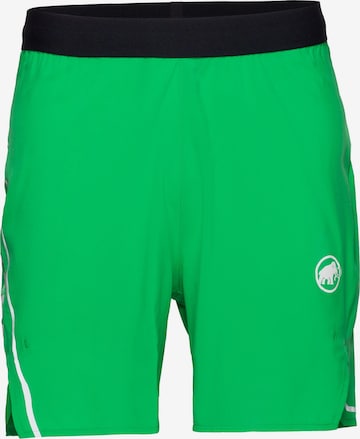 MAMMUT Outdoor Pants in Green: front