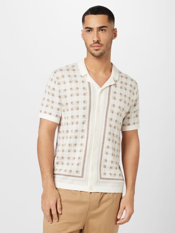 Abercrombie & Fitch Kofta 'SEVENTIES' i beige: framsida