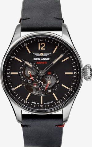 Iron Annie Analog Watch in Black: front