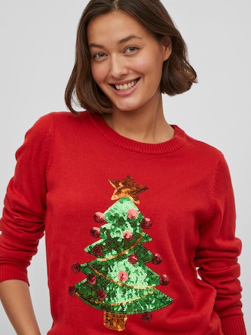 VILA Sweater 'Season' in Red