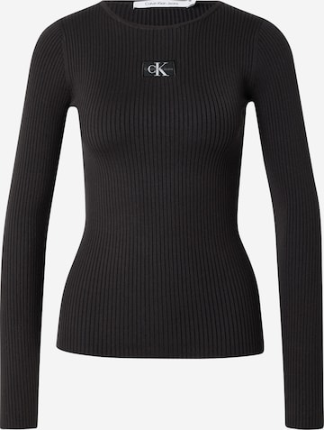 Calvin Klein Jeans Sweater in Black: front