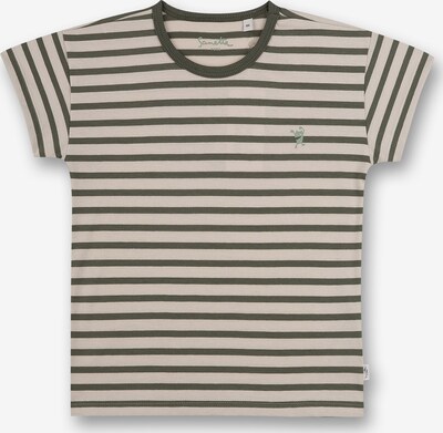 Sanetta Pure Shirt in de kleur Beige / Olijfgroen, Productweergave