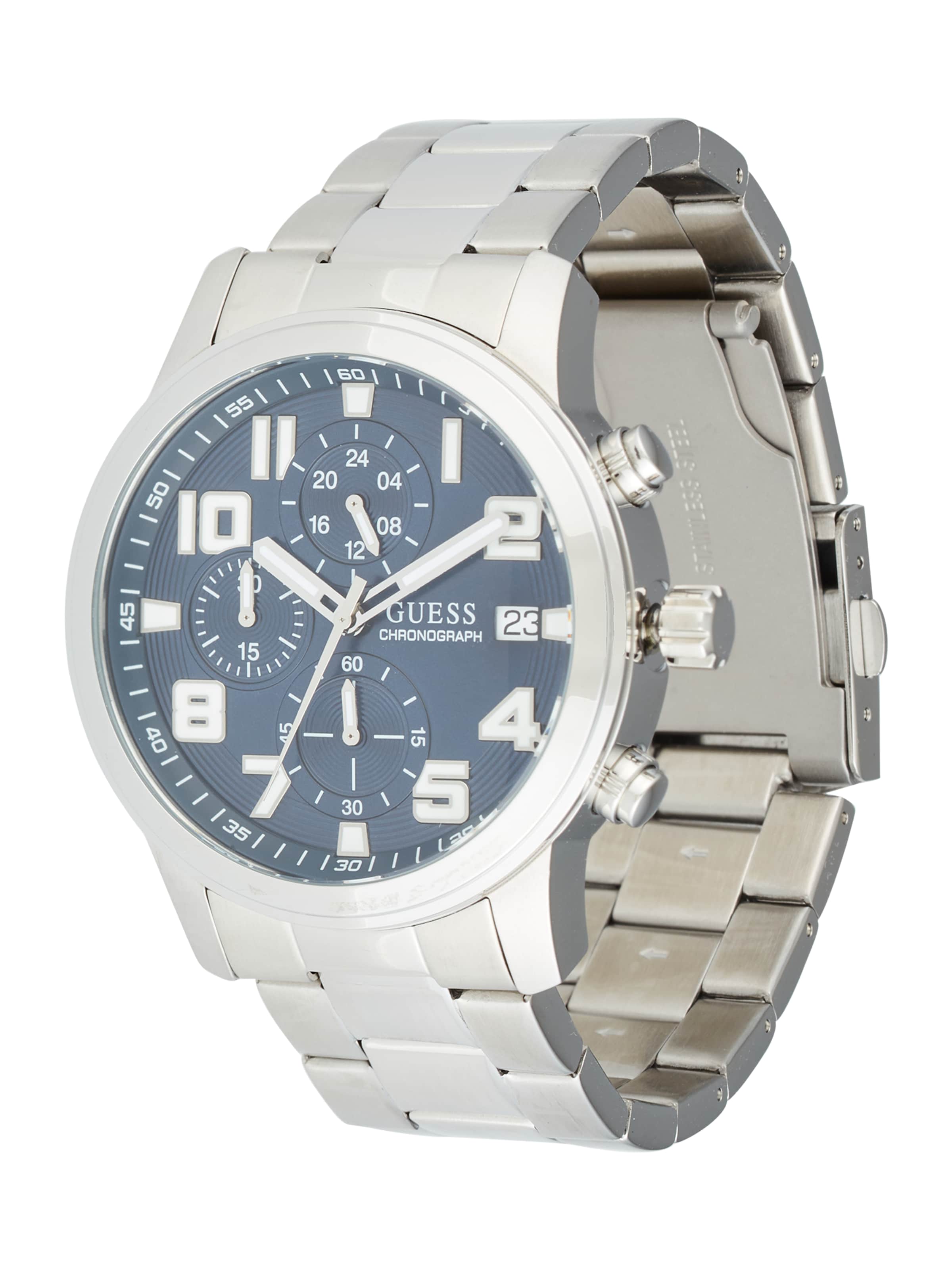 GUESS Uhr 'ATTICUS' in Silber: Vorderseite