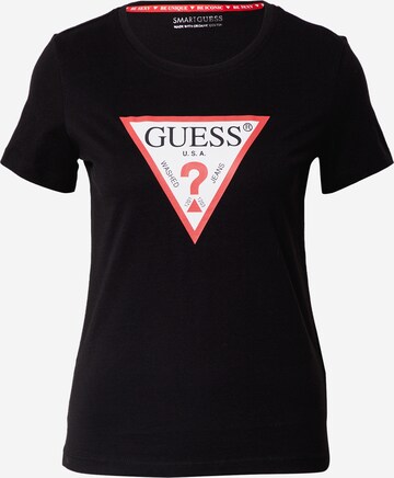 T-shirt GUESS en noir : devant