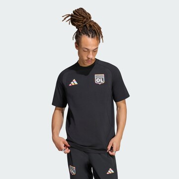 ADIDAS PERFORMANCE - Camiseta funcional 'Olympique Lyonnais Tiro' en negro: frente