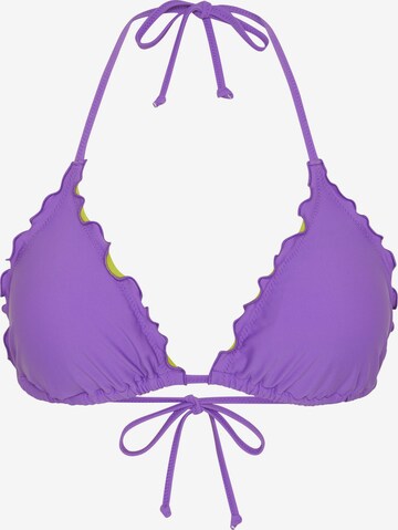 CHIEMSEE Triangle Bikini Top in Purple: front