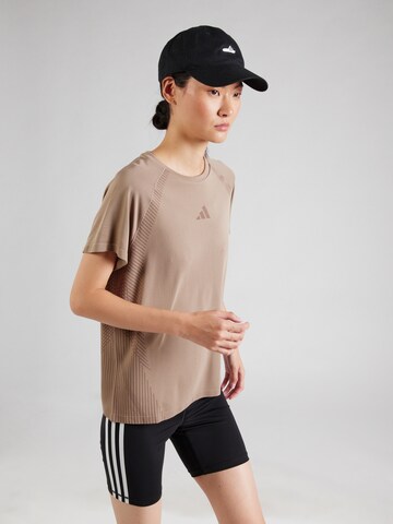 ADIDAS PERFORMANCE Функциональная футболка в Бежевый: спереди
