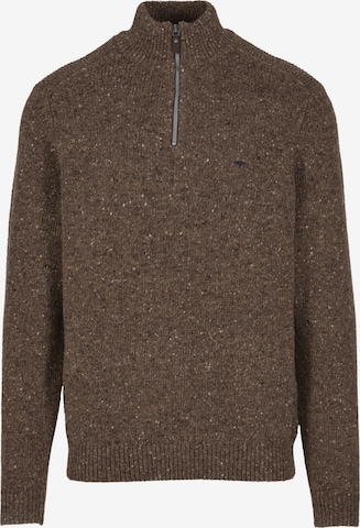 FYNCH-HATTON Sveter 'Donegal' - Hnedá: predná strana