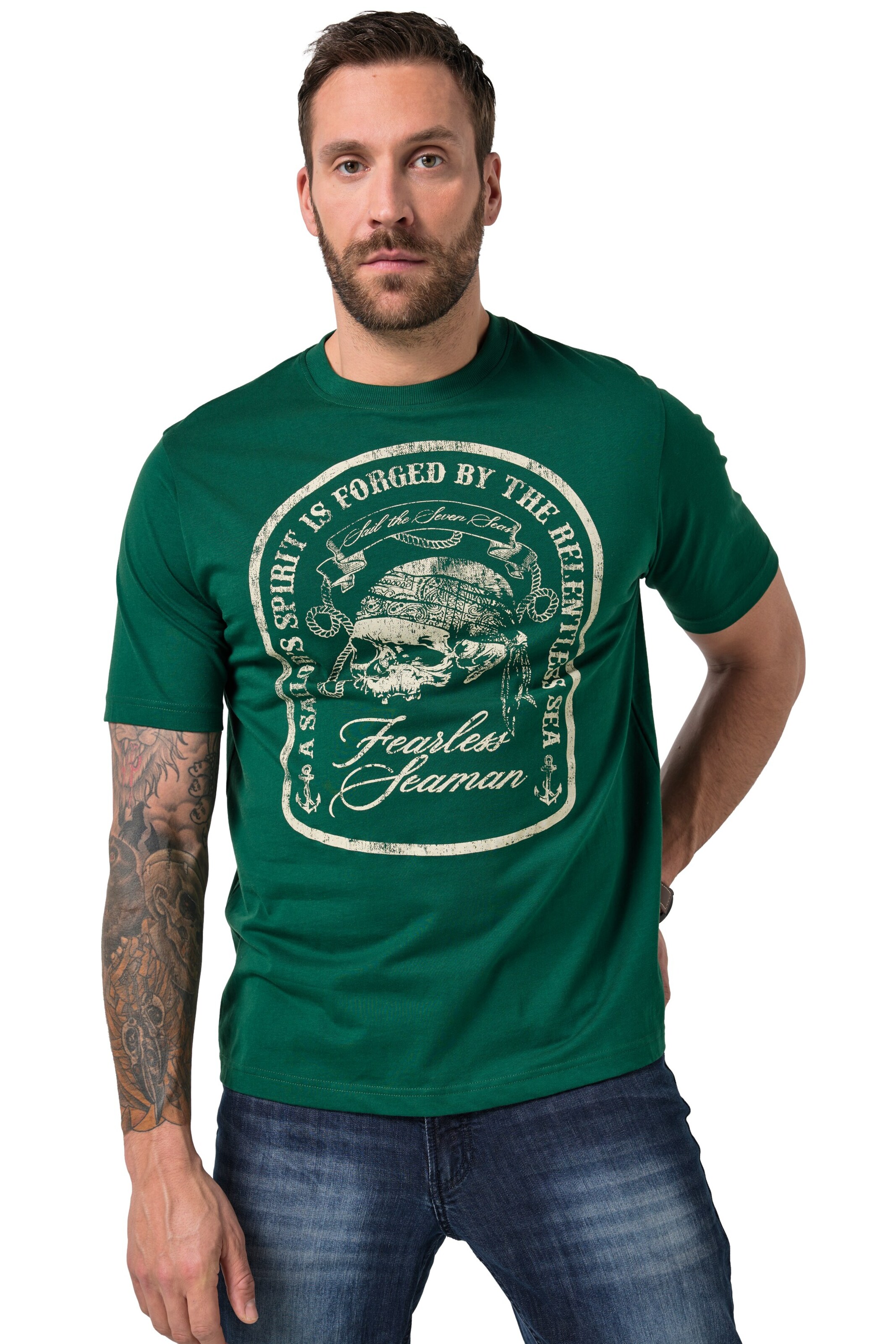 JP1880 Shirt in Groen: voorkant