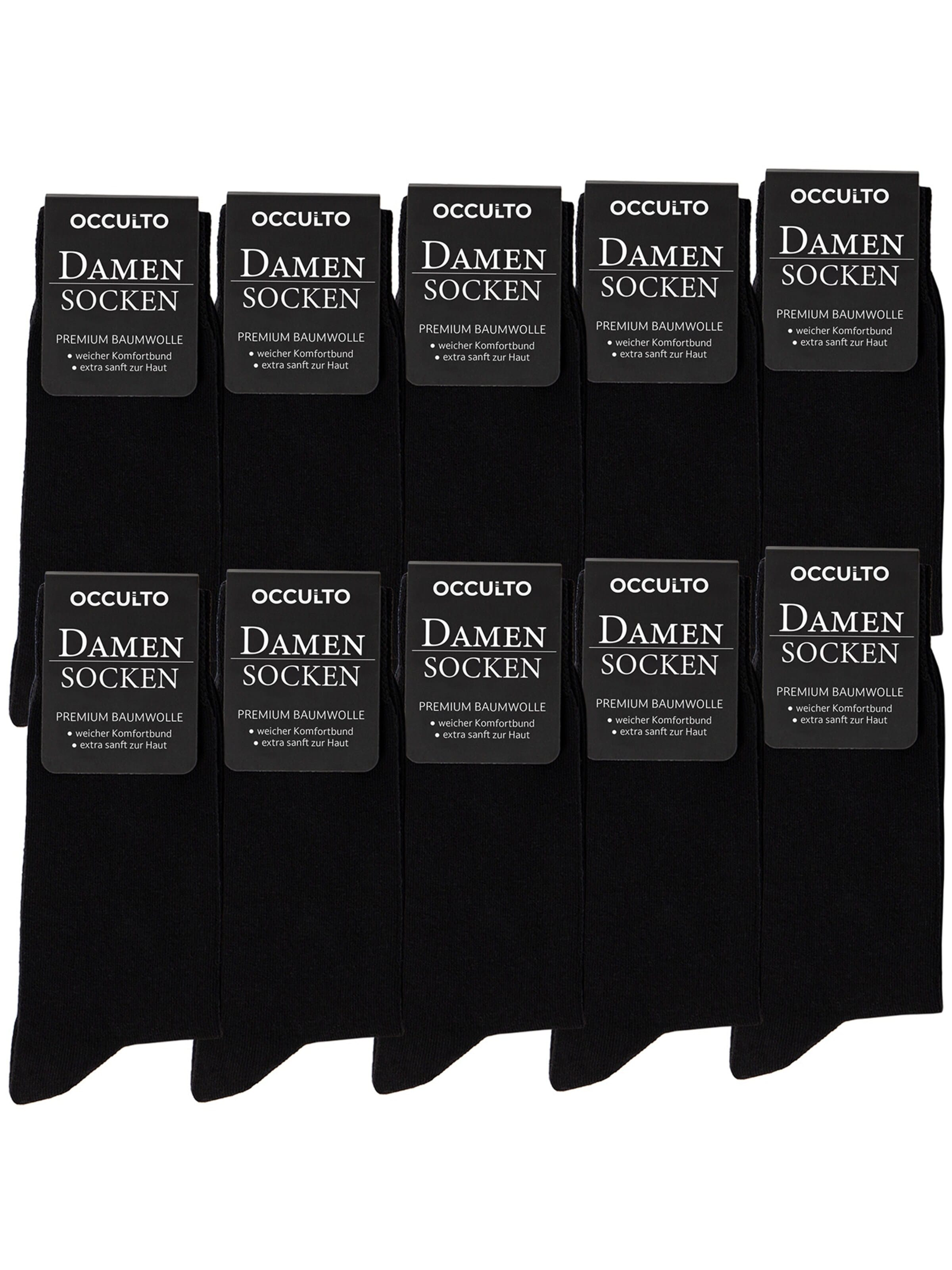 Occulto Socks 'Hermine' in Black