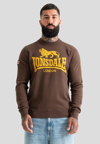Lonsdale London Sweter 'Swanscombe' w kolorze brązowy: przód