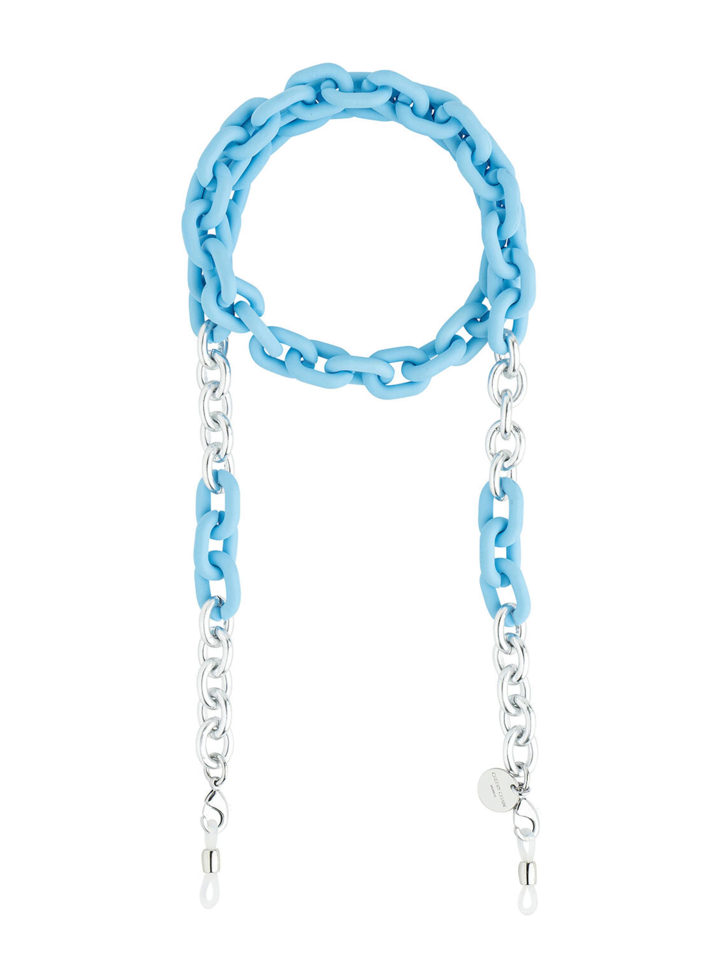 Cheeky Chain Munich Ketting 'Lio' in Blauw: voorkant