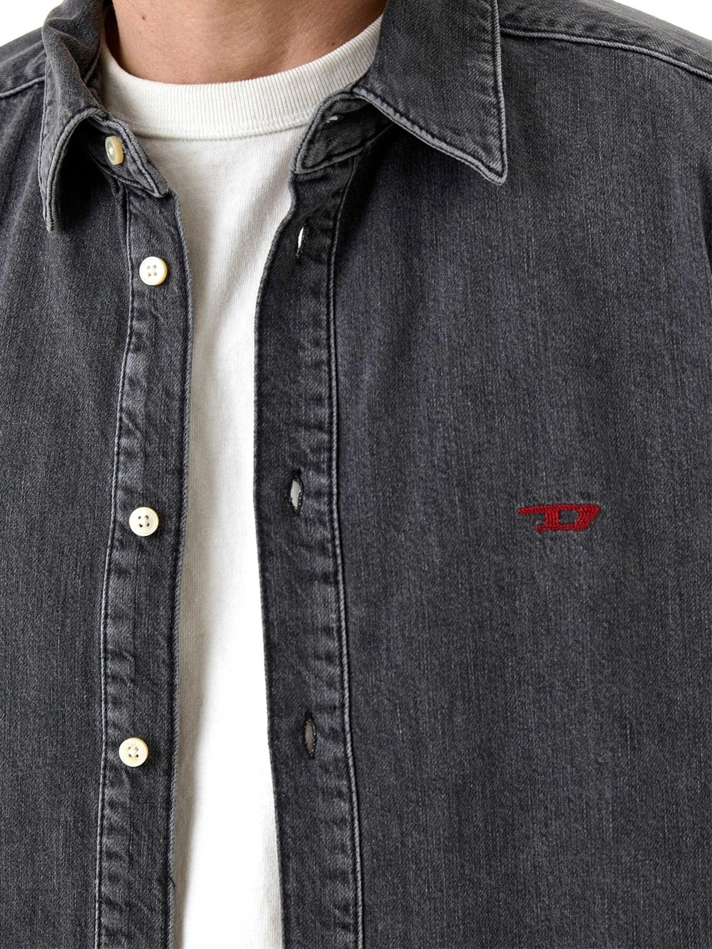 DIESEL - Ajuste regular Camisa 'D-SIMPLY' en gris