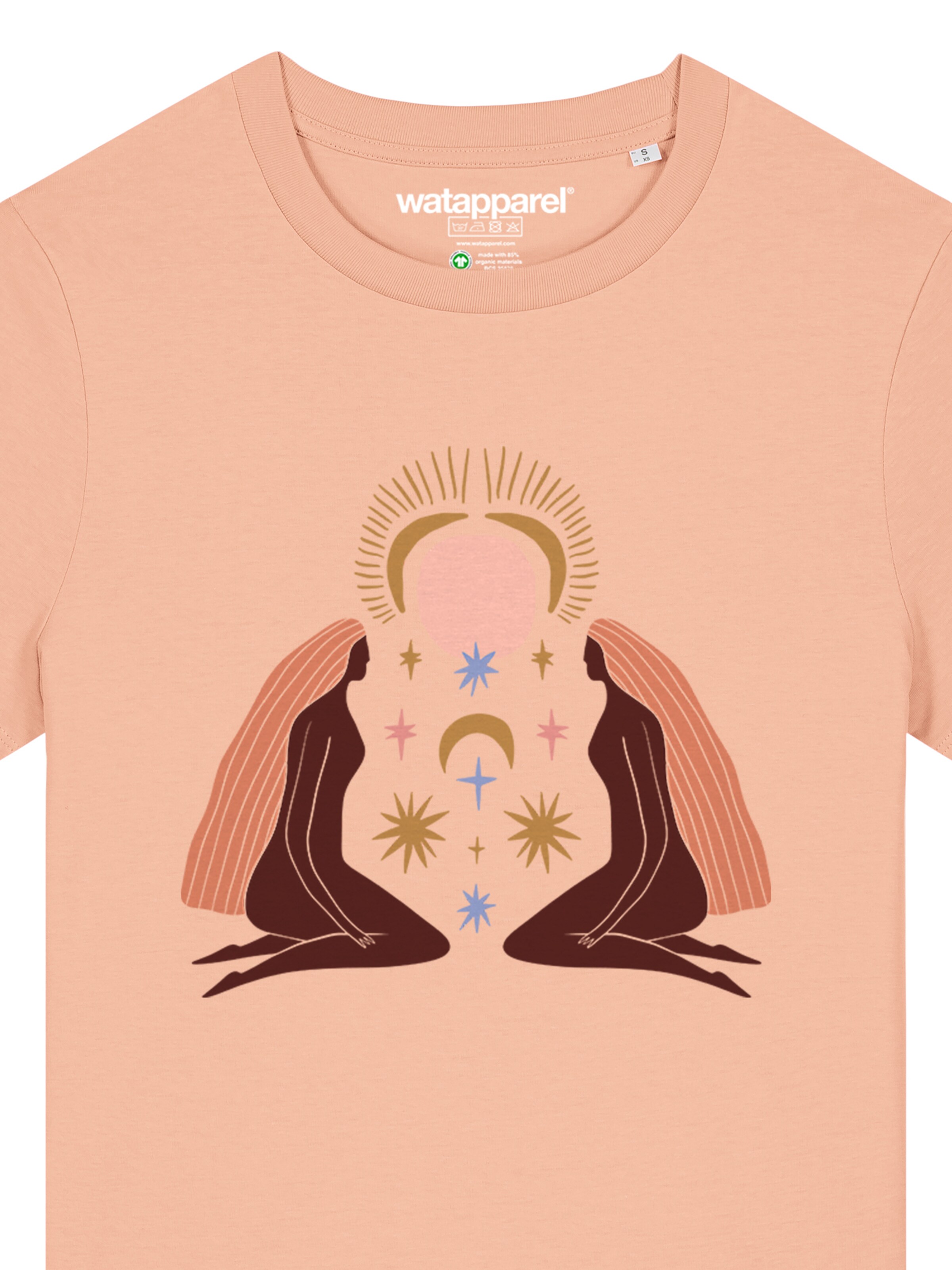 T-shirt 'Love And Flex' Watapparel en orange