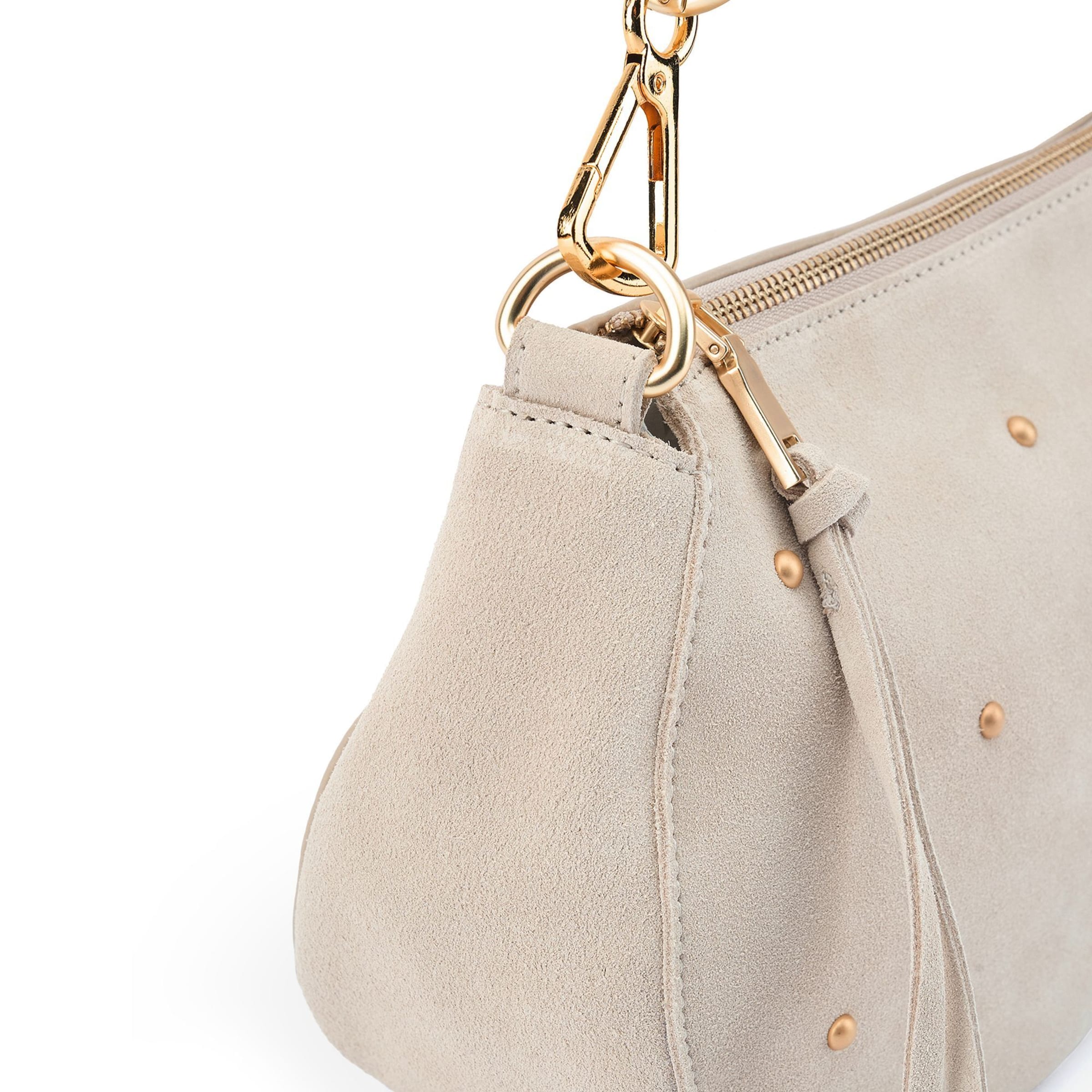 FREDsBRUDER Shoulder bag 'The Beaded One' in Beige
