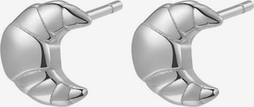 Hey Happiness - Pendientes 'Croissant' en plata: frente