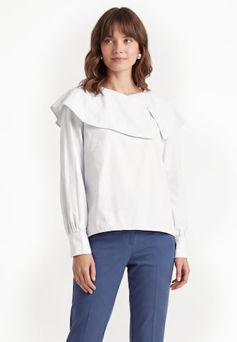 Usha - Blusa en blanco: frente