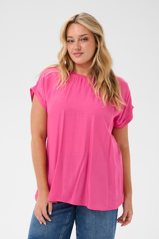 KAFFE CURVE - Blusa em rosa: frente