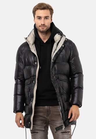 CIPO & BAXX Winter Jacket in Black: front