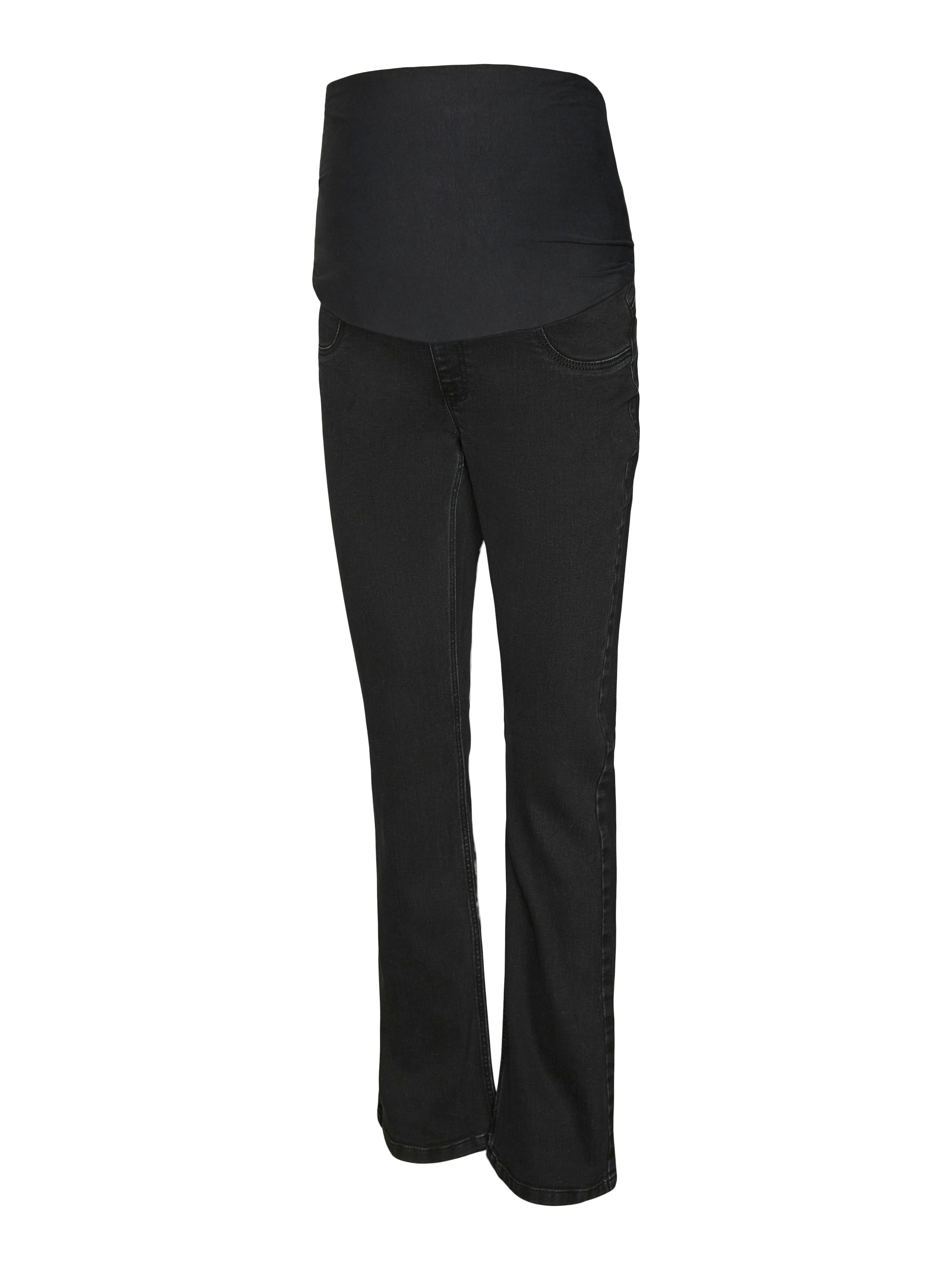 MAMALICIOUS Flared Jeans in Black: front
