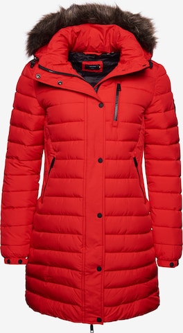 Superdry Winter Coat 'Fuji' in Red: front