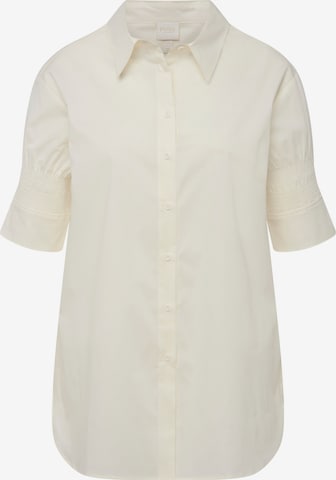 Ulla Popken Bluse (GOTS) in Beige: predná strana