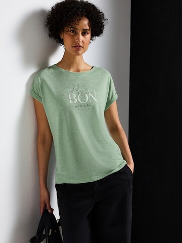 T-shirt 'Bon' STREET ONE en vert : devant