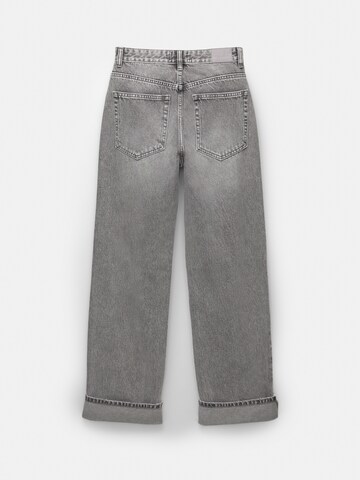 Pull&Bear Wide Leg Farkut värissä harmaa
